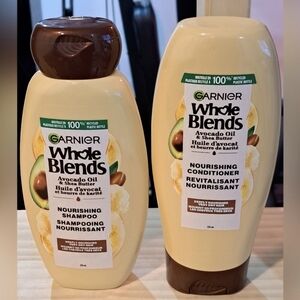 2 Garnier Whole Blends Avocado Oil & Shea Butter Nourishing Shampoo/Conditioner.